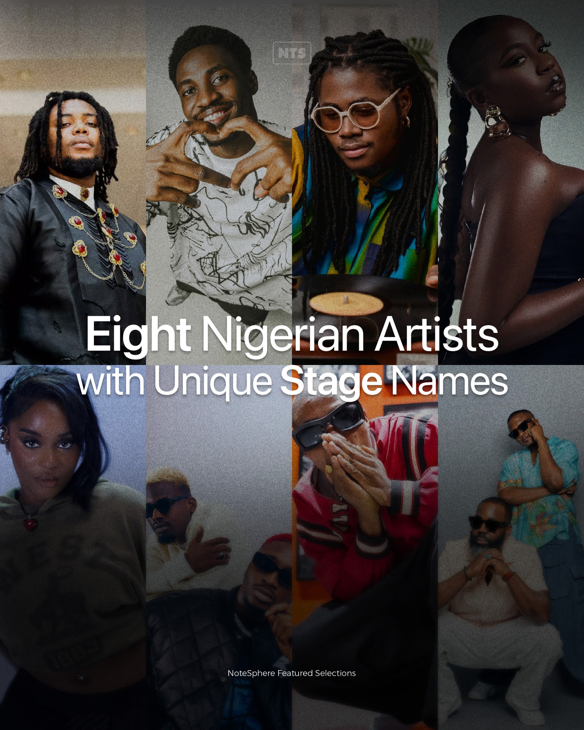 Eight Nigerian Artists with Unique Stage Names